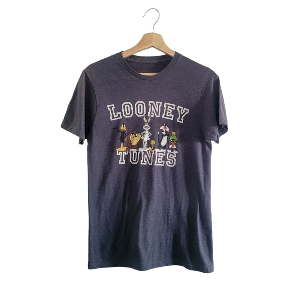 Warner Bros. Tops - LOONEY TUNES Cartoon Character T-shirt Charcoal Womens Size S